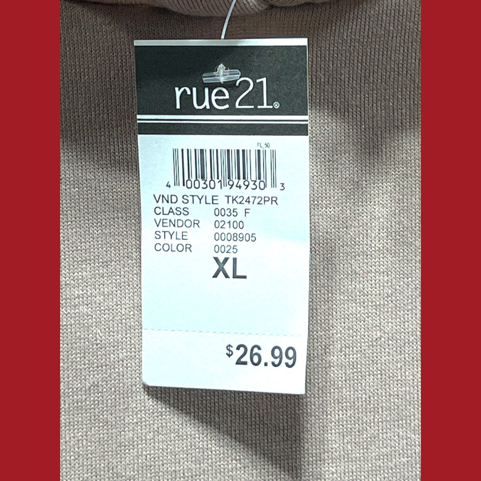 Other Rue 24 - Women's Long Sleeve Hooded Sweatshirt - Brown - Ext Size XL / US 12-14 / IT 48-50 - 7 Thumbnail