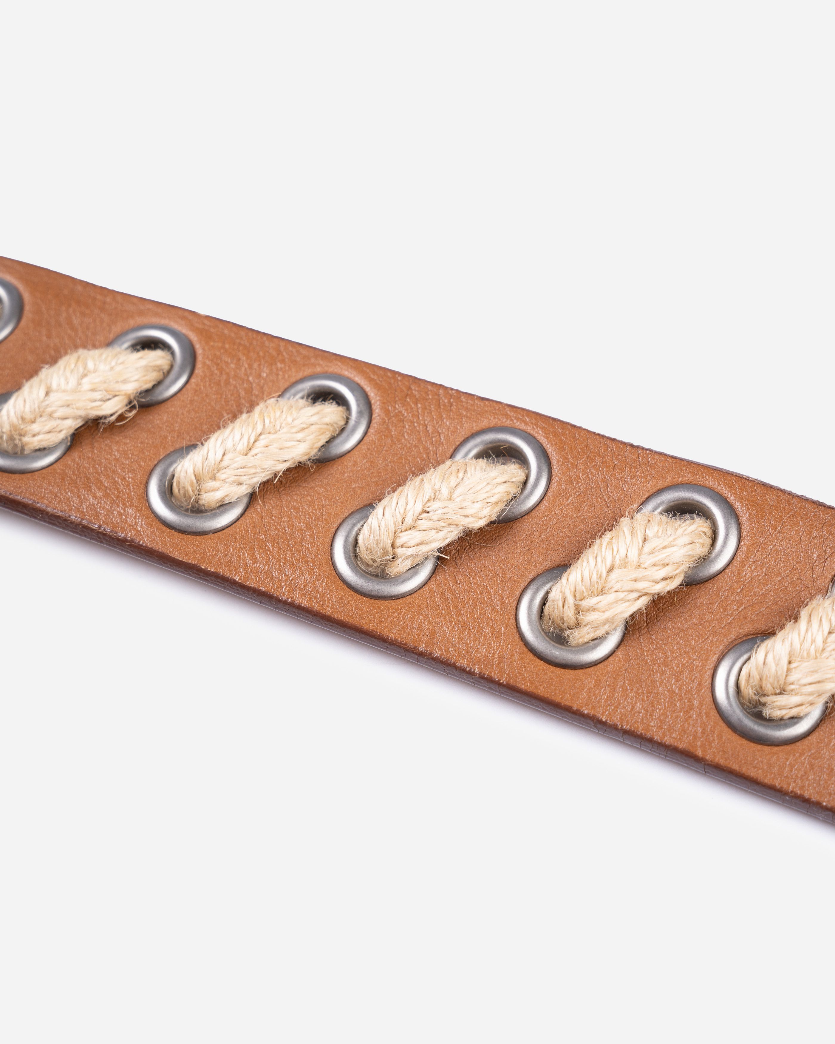 Miu Miu Miu Miu Rope Leather Belt Size 34 - 4 Thumbnail
