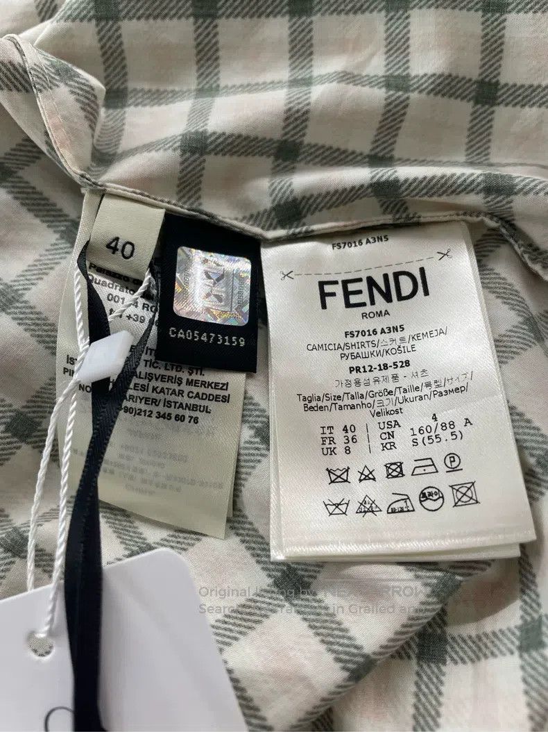 Fendi Fendi Plaid V-neck shirt Size XS / US 0-2 / IT 36-38 - 3 Thumbnail