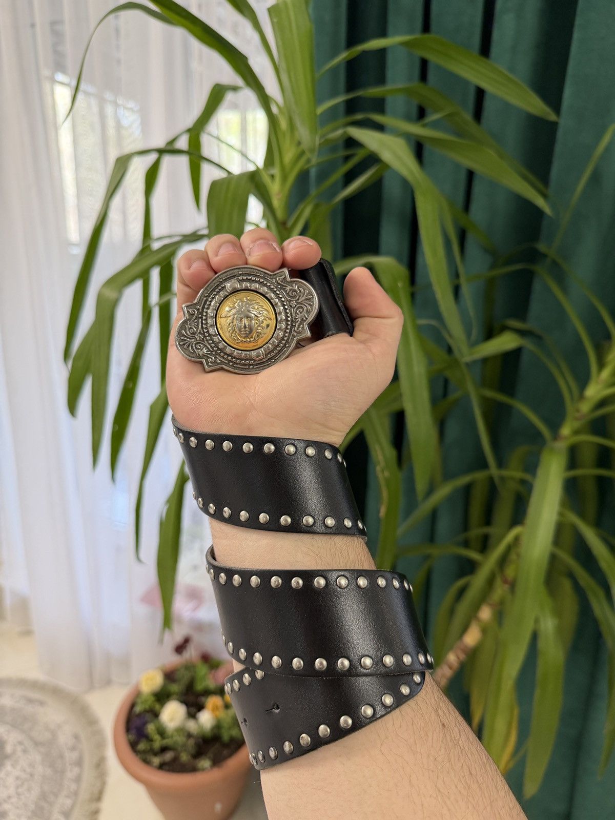 Japanese Brand studded y2k belt studs versace style Size ONE SIZE - 1 Thumbnail