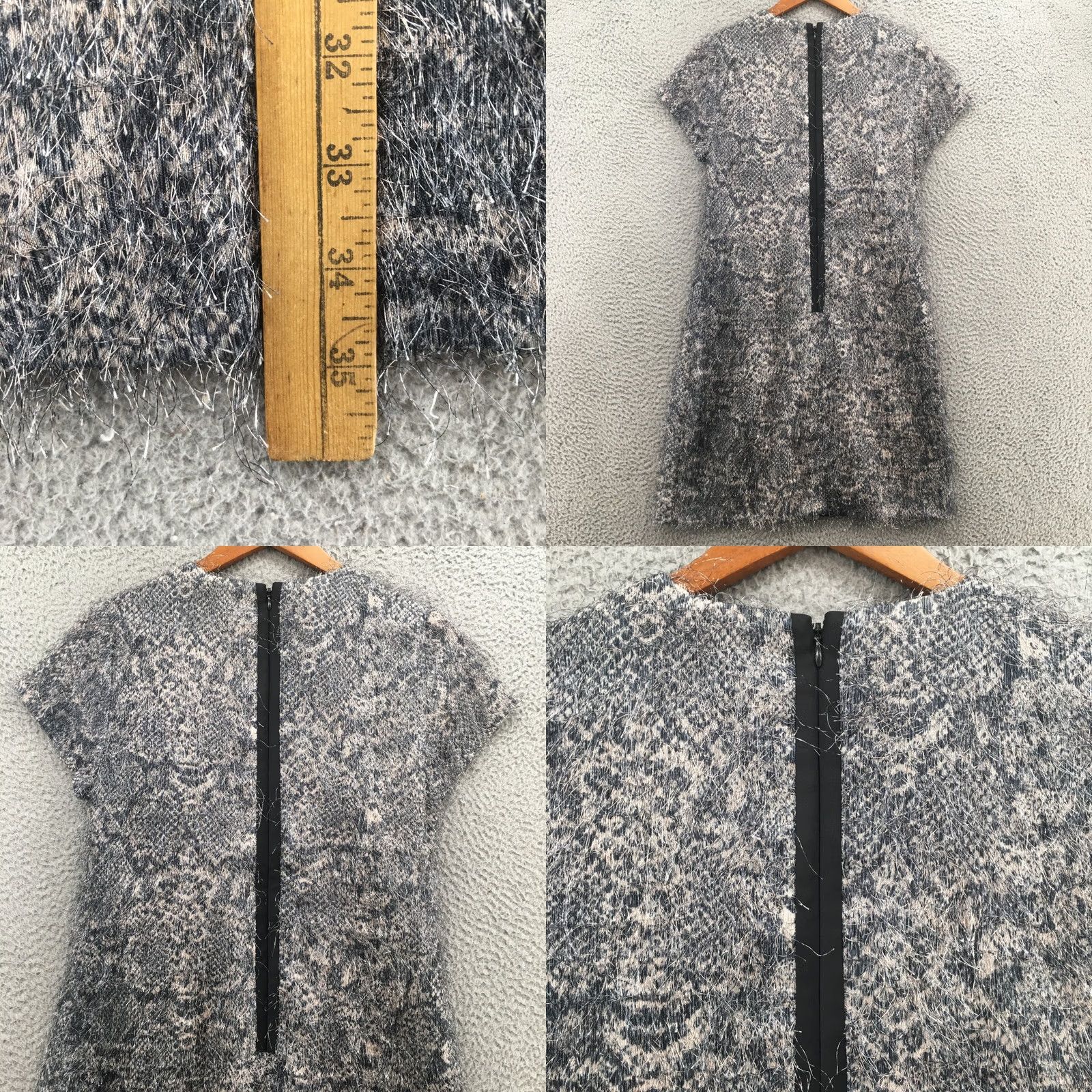 Banana Republic Banana Republic Shift Dress Womens 2 Snakeskin Print Zip Back Cap Sleeve Fringe Dress Shirt/Shift Size XS / US 0-2 / IT 36-38 - 8 Thumbnail