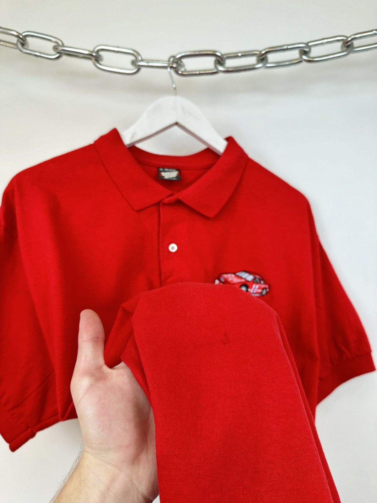NASCAR Vintage 80s Bill Elliott NASCAR Made In USA Racing Polo Tee Size US XL / EU 56 / 4 - 7 Thumbnail