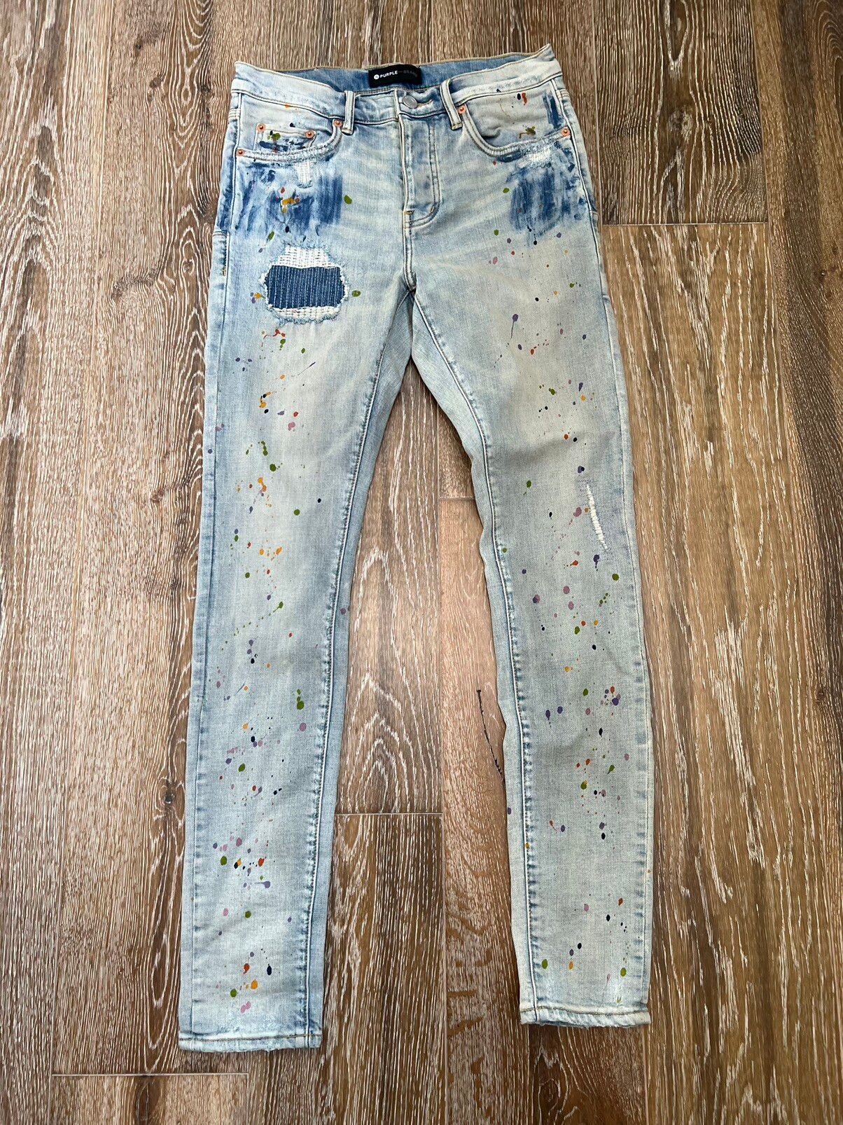Pre-owned Purple Brand P001 Jeans In Blue