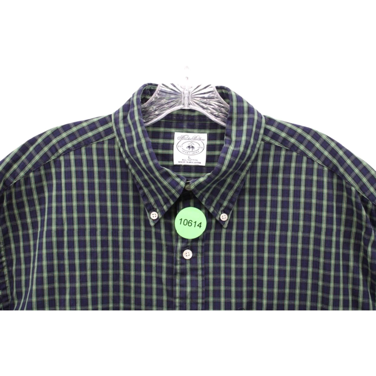 Brooks Brothers Brooks Brothers Shirt Men’s Large Green Blue Plaid Preppy Casual Long Sleeve Fashion Dress Shirt Size US L / EU 52-54 / 3 - 6 Thumbnail