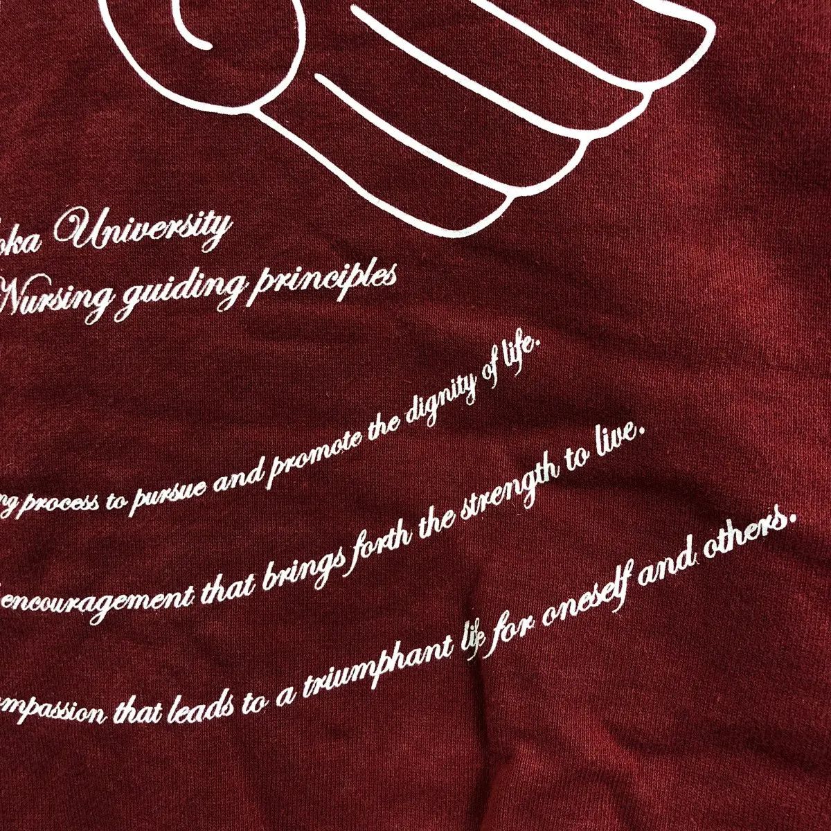 Vintage Vtg SOKA UNIVERSITY NURSING Faculty Red Hoodie Size M / US 6-8 / IT 42-44 - 7 Thumbnail