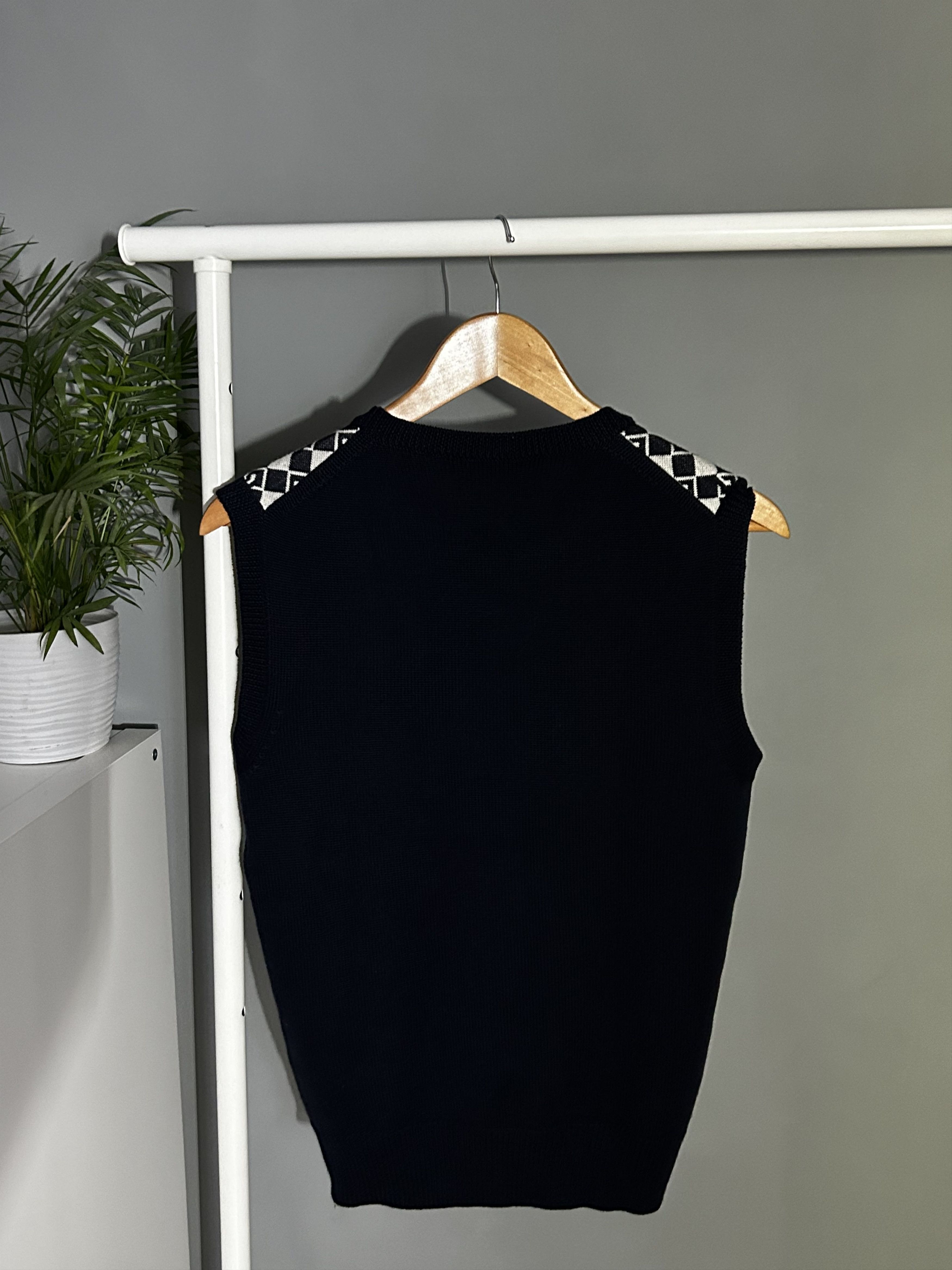 Gucci Gucci - Logo-Jacquard Wool Sweater Vest - Midnight blue Size US S / EU 44-46 / 1 - 2 Thumbnail