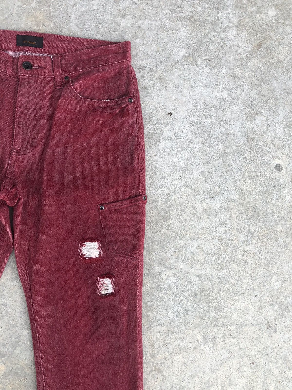 Issey Miyake Distressed Jeans Tete Homme Skinny Jeans Japanese Size US 30 / EU 46 - 5 Thumbnail