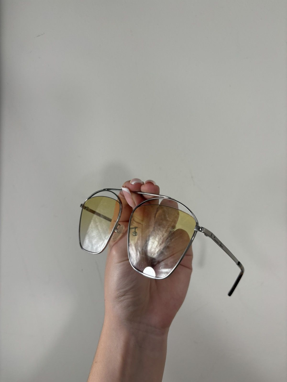 Alexander McQueen Alexander McQueen Yellow Lens Luxury Aviator Sunglasses Size ONE SIZE - 11 Thumbnail