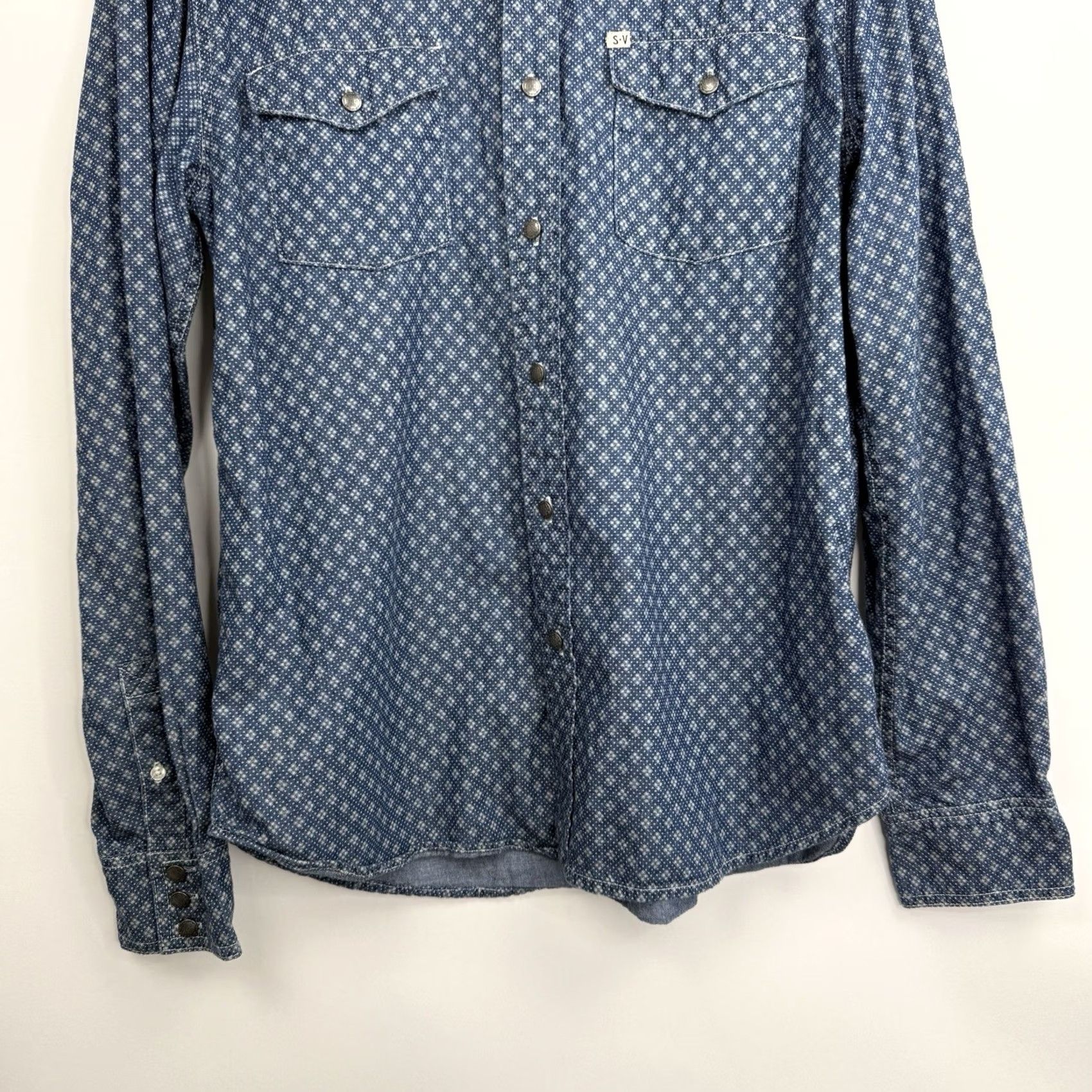 Vintage Salt Valley Western Button-Up Shirt Mens M Blue All Over Print Cowboy Western Size US M / EU 48-50 / 2 - 6 Thumbnail