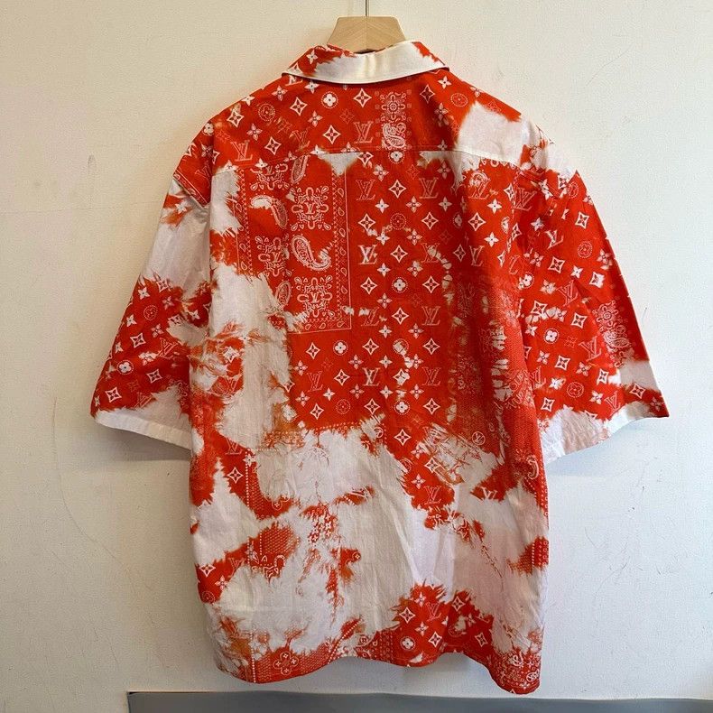Louis Vuitton Louis Vuitton 22 SS red tie-dye full print shirt 2502-Nexta Size US XL / EU 56 / 4 - 2 Thumbnail