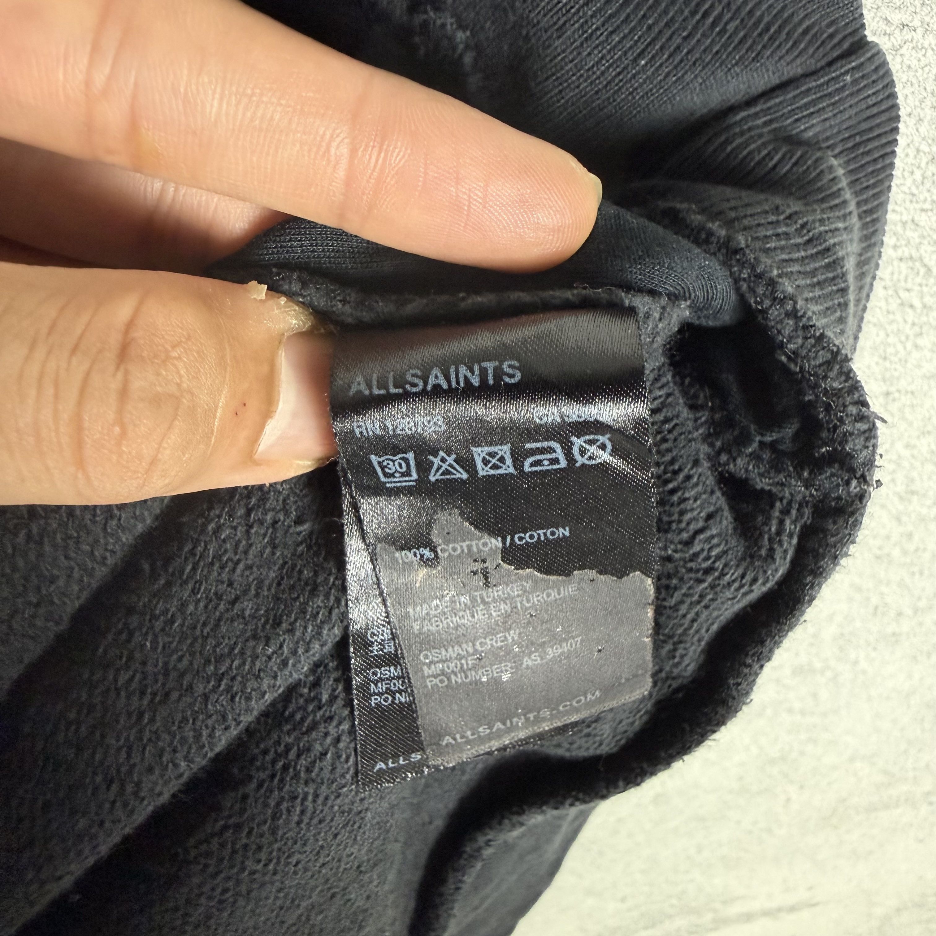 Allsaints Allsaints Washed Sweatshirt Crewneck Size US L / EU 52-54 / 3 - 7 Thumbnail