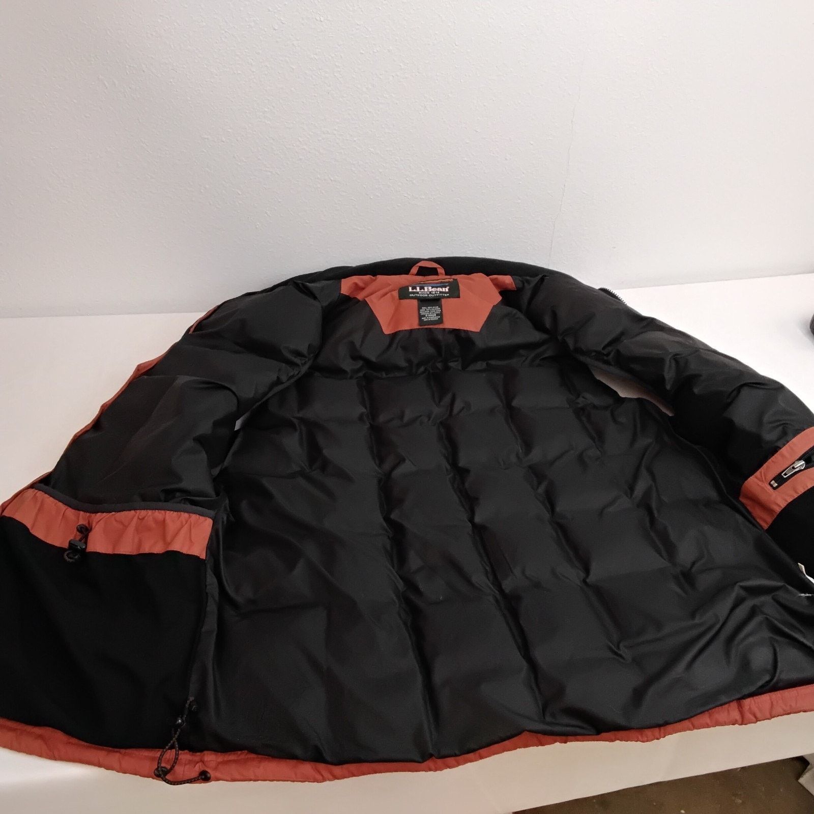 L.L. Bean L.L. Bean Down Puffer Vest Men's XLT Orange Black Stain Size US XL / EU 56 / 4 - 7 Thumbnail
