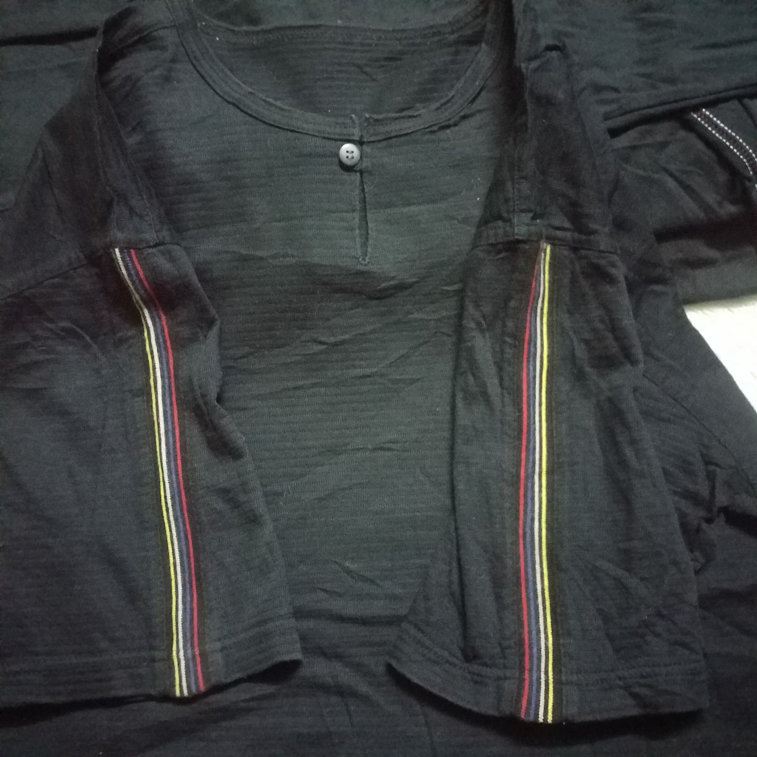 Japanese Brand PAGELO SHIRT POCKET T WITH RAIBOW STRIPE LIKE NEW Size US XL / EU 56 / 4 - 4 Thumbnail