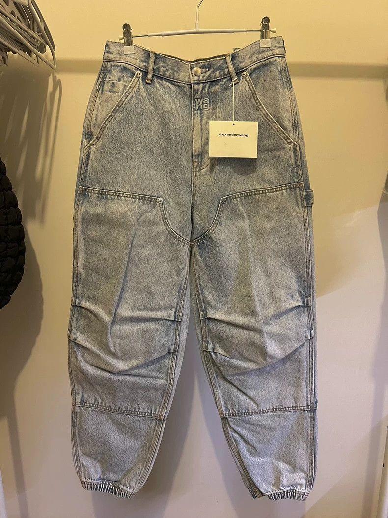 Alexander Wang Alexander Wang Light Blue Denim Cargo Pants- Size 25" / US 0 / IT 36 - 1 Thumbnail