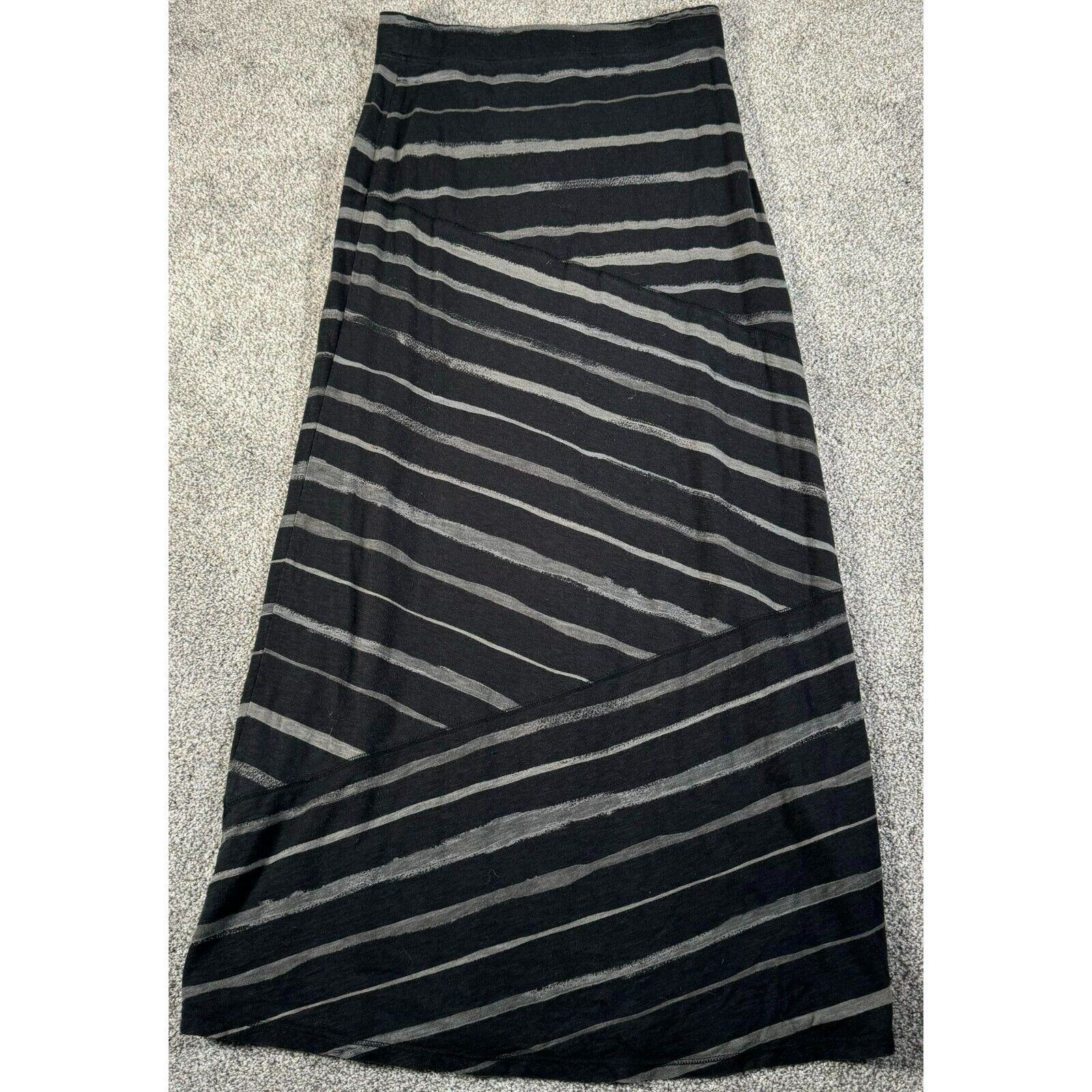 Express Express Skirt Women XS Maxi Dark Asymmetrical Striped Grunge Size 27" / US 4 / IT 40 - 8 Thumbnail