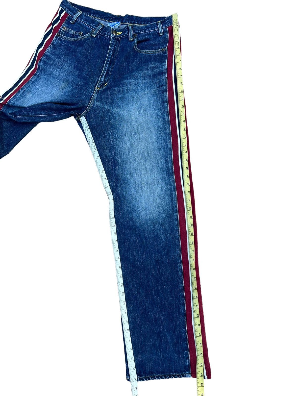 Swagger × Vintage Vintage Swagger Japan Side Striped Denim Hybrid Jeans Size US 32 / EU 48 - 5 Thumbnail