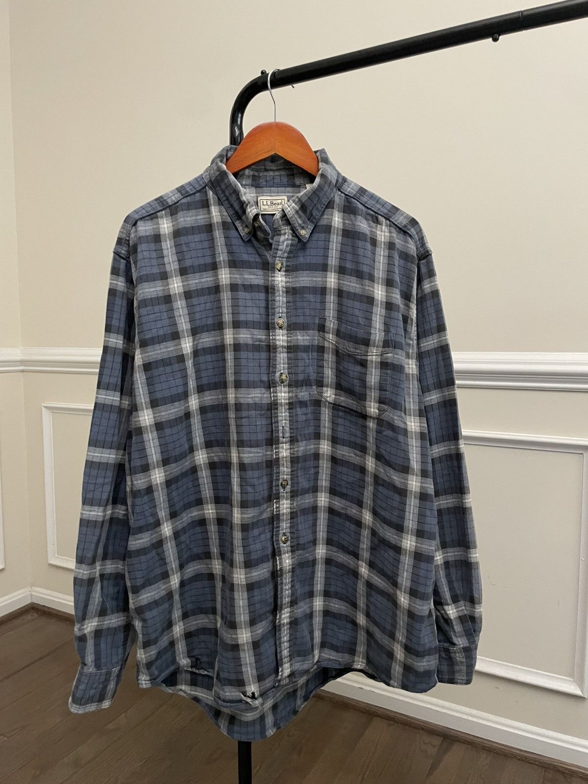 Polo Ralph Lauren Vintage LL Bean Blue Plaid Button Up Shirt Our Legacy Size US XL / EU 56 / 4 - 2 Thumbnail
