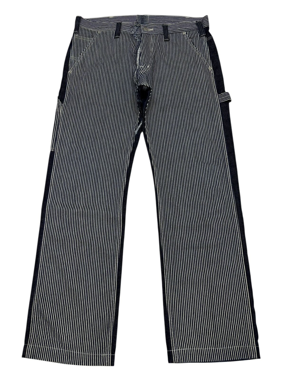 KOJIMA GENES 🔥KOJIMA GENES HICKORY STRIPE WORKWEAR BLUE JEANS Size US 36 / EU 52 - 1 Thumbnail