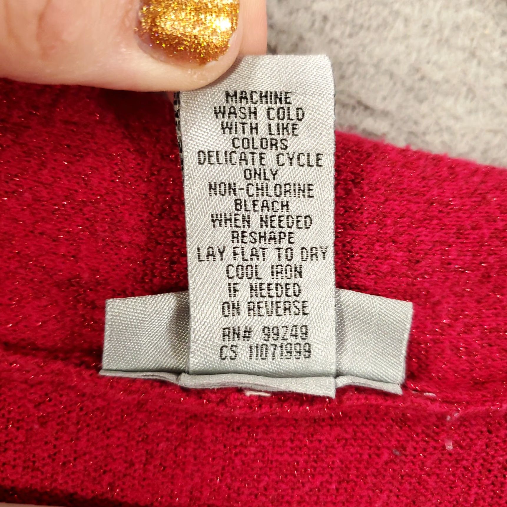 Vintage Catherines Sweater Shirt Womens 2X Dark Pink Cowl Draped Neck Tunic 3/4 Sleeve Knit Lightweight Stretch Size XXL / US 16-18 / IT 52-54 - 6 Thumbnail