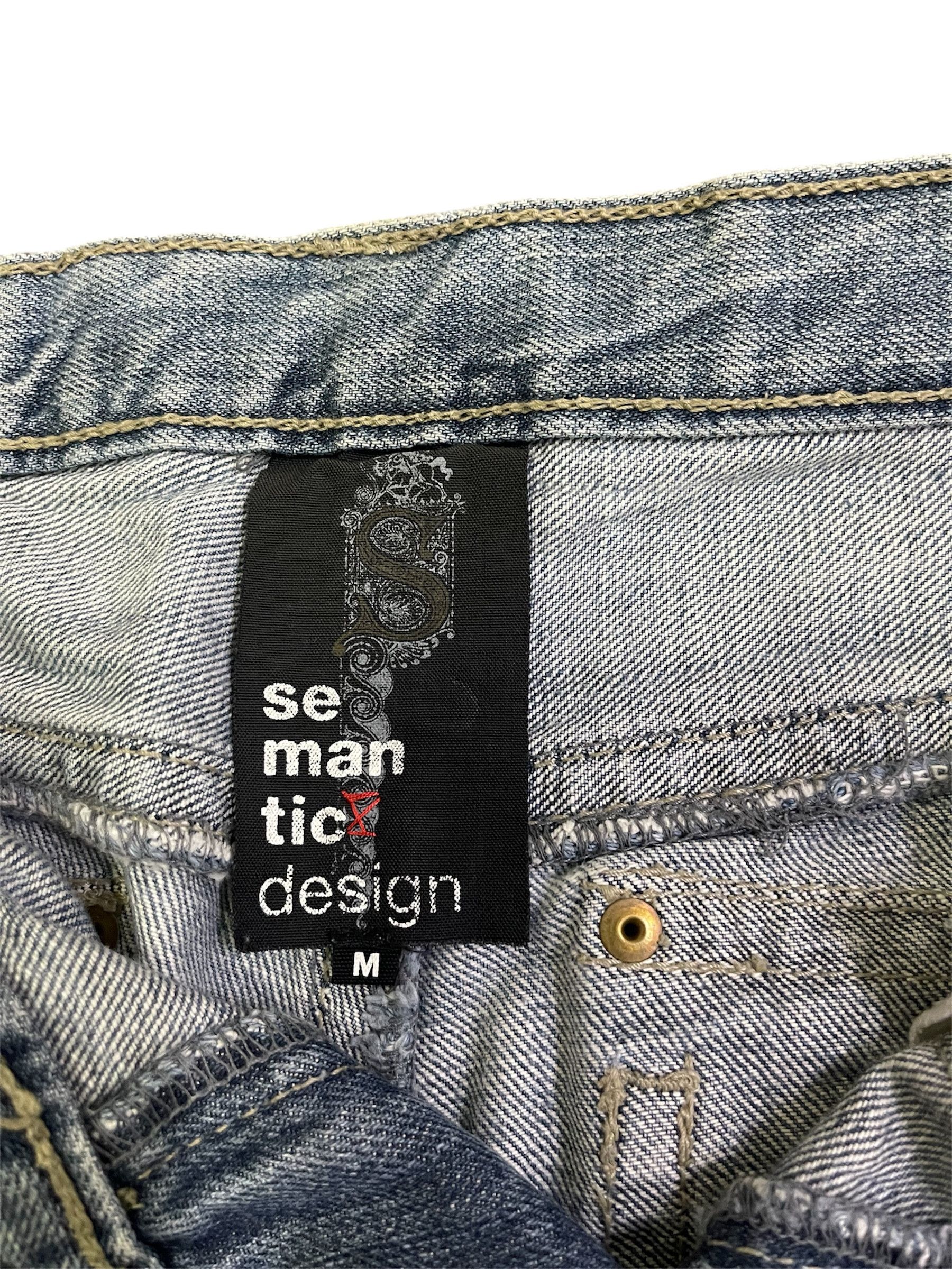 semanticdesign Vtg Flared Semantic Design Leather Faded Great Whisker Size US 31 - 6 Thumbnail