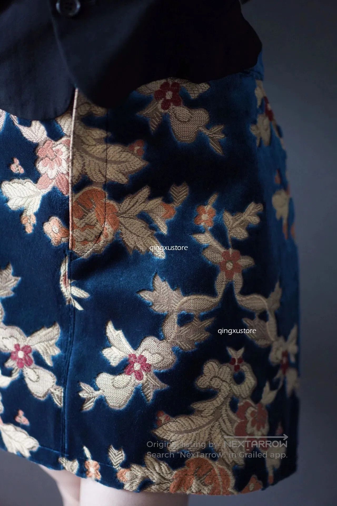Junya Watanabe junya watanabe floral patterned blue skirt. Size US 27 - 5 Thumbnail