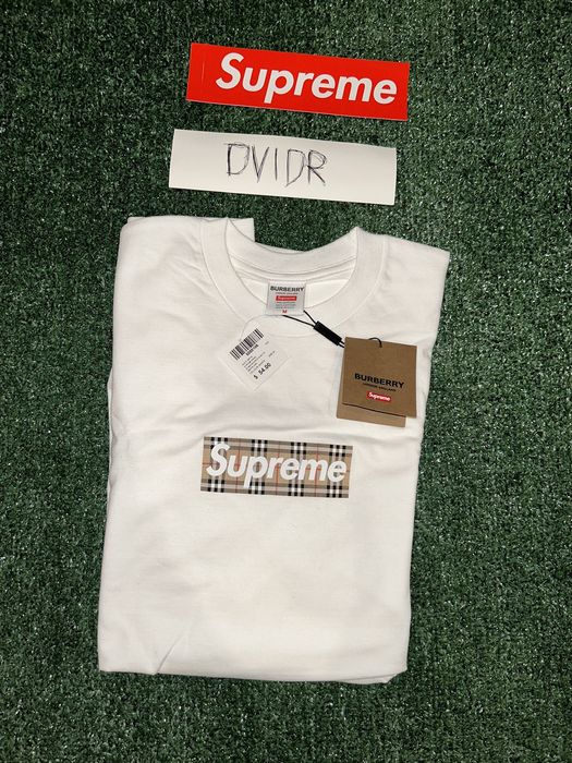 Supreme Supreme Burberry Box Logo Tee Grailed