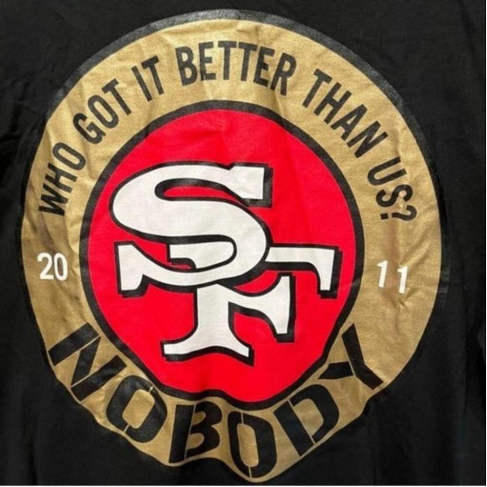 Other San Francisco 49ers Faithful Black Graphic T-Shirt 2011 Size ONE SIZE - 4 Thumbnail