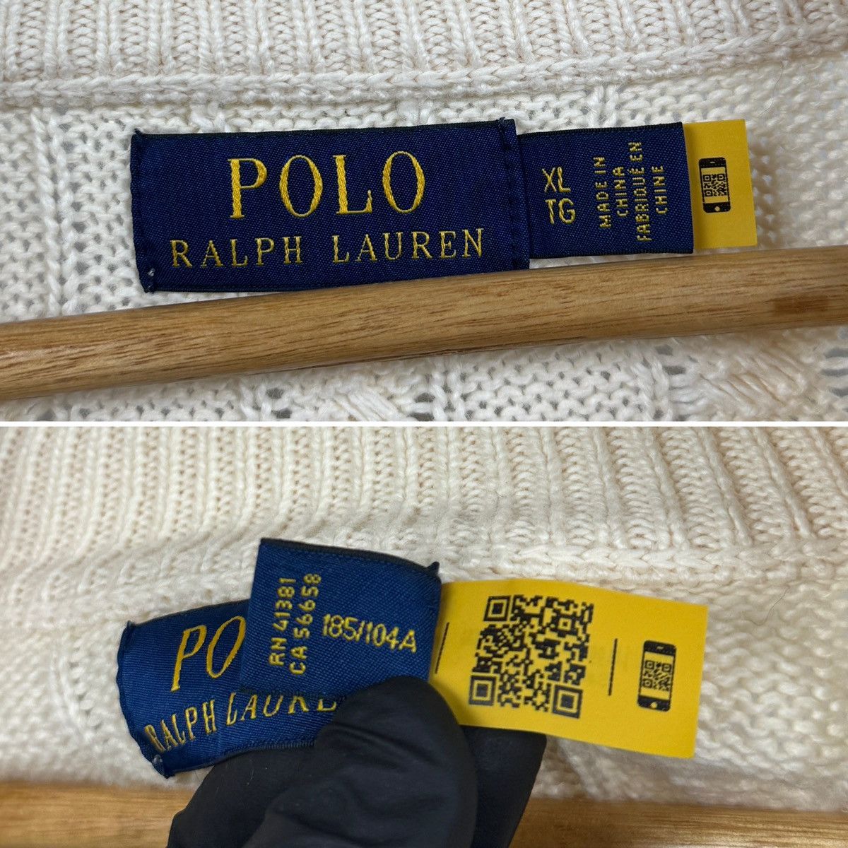 Polo Ralph Lauren Polo Ralph Lauren Cable Knit Quarter Zip Mock Neck Sweater Size US XXL / EU 58 / 5 - 23 Thumbnail