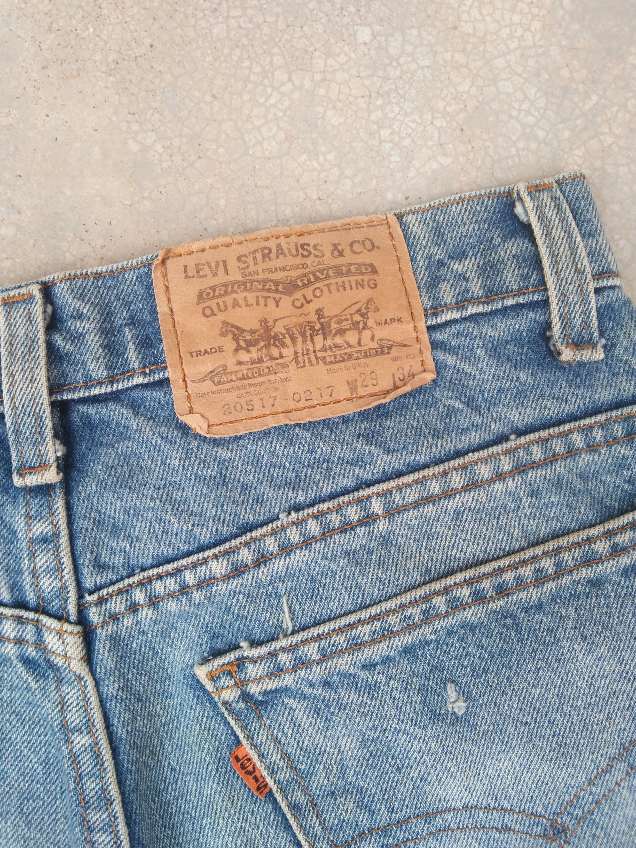 Levi's 80s Vintage Levi's 517 Made In USA Boot Cut Distressed Jeans Size US 29 - 3 Thumbnail