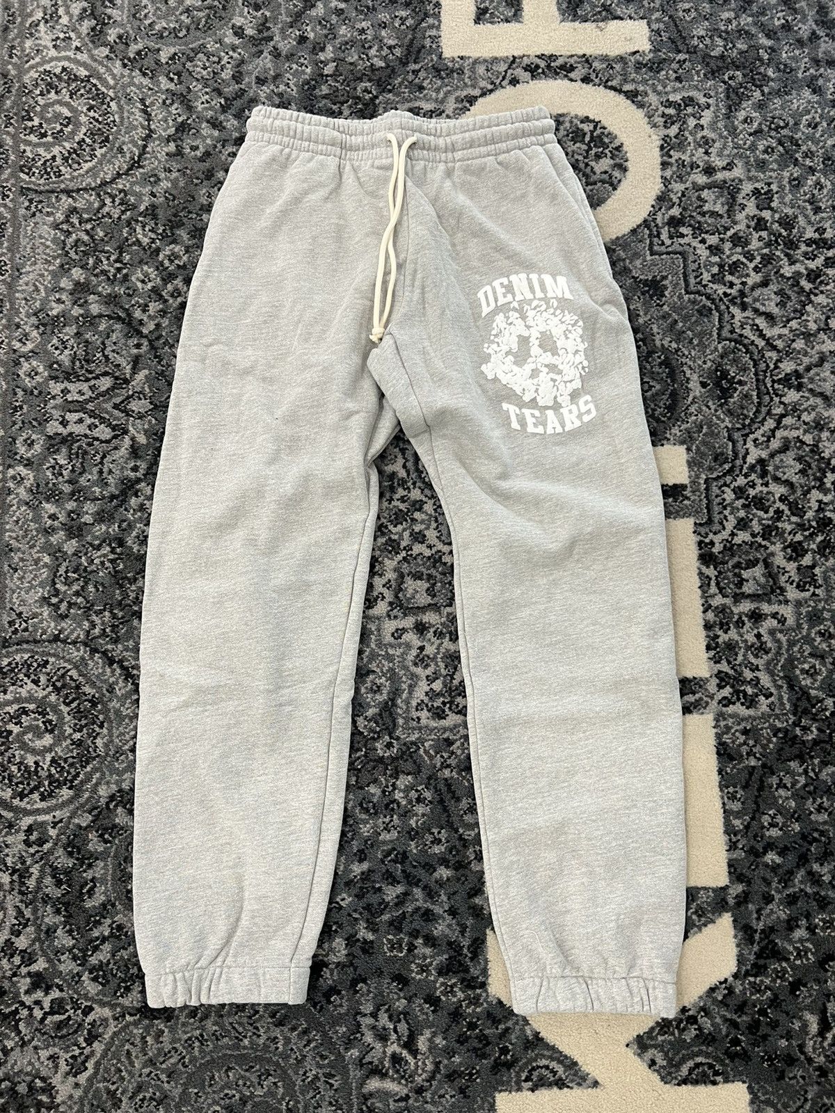 Pre-owned Denim Tears “university” Sweatpants - Size Medium - (grey)