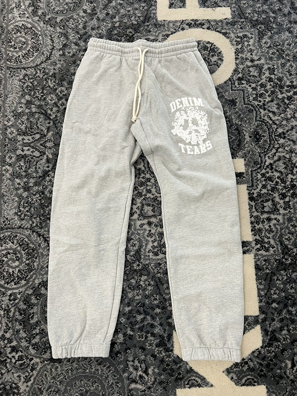image of Denim Tears “University” Sweatpants - Size Medium - (Grey), Men's