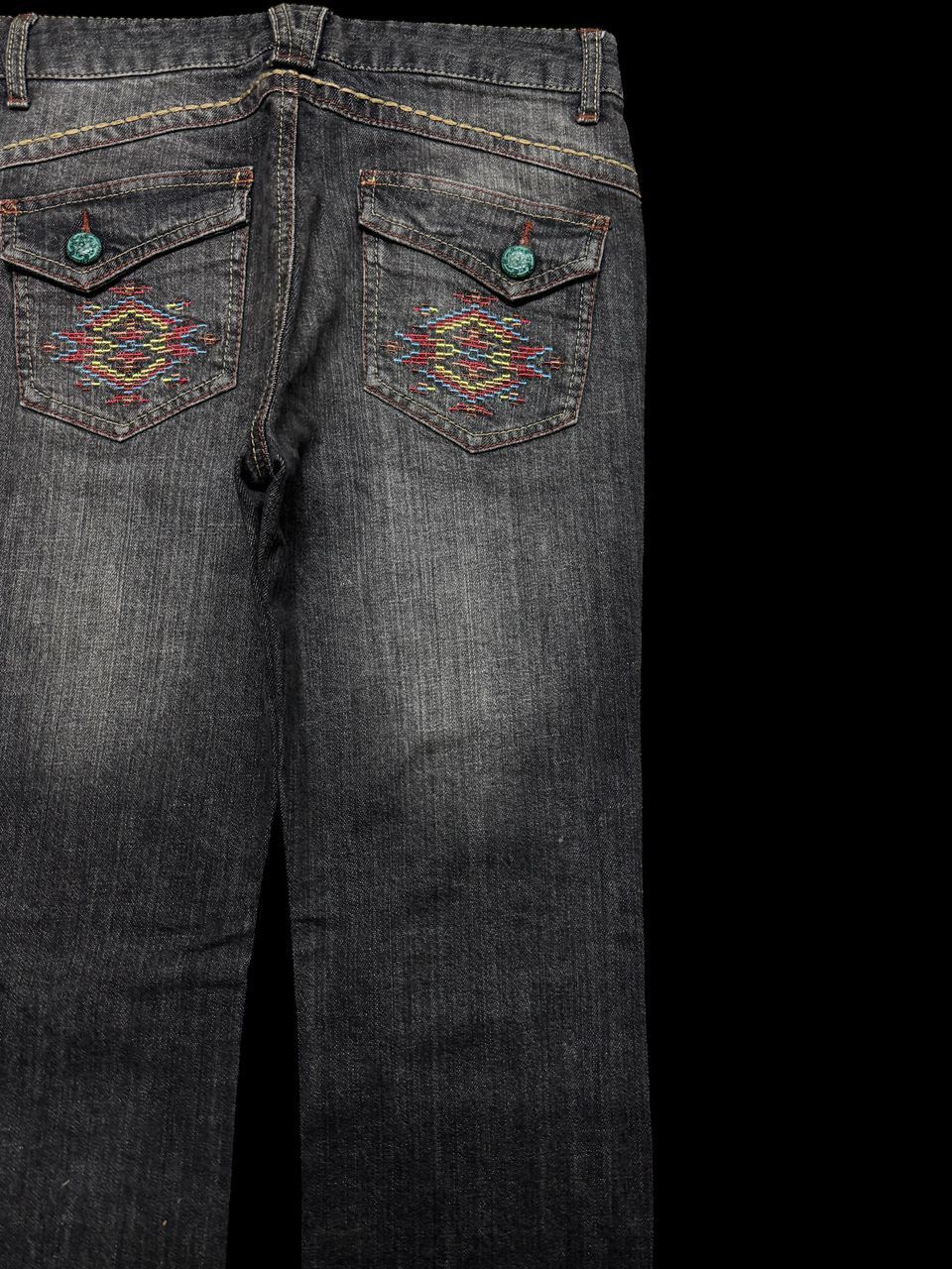 Vintage FLARED Vintage Japanese Mudwash Dark Denim Jeans Size US 28 / EU 44 - 14 Thumbnail
