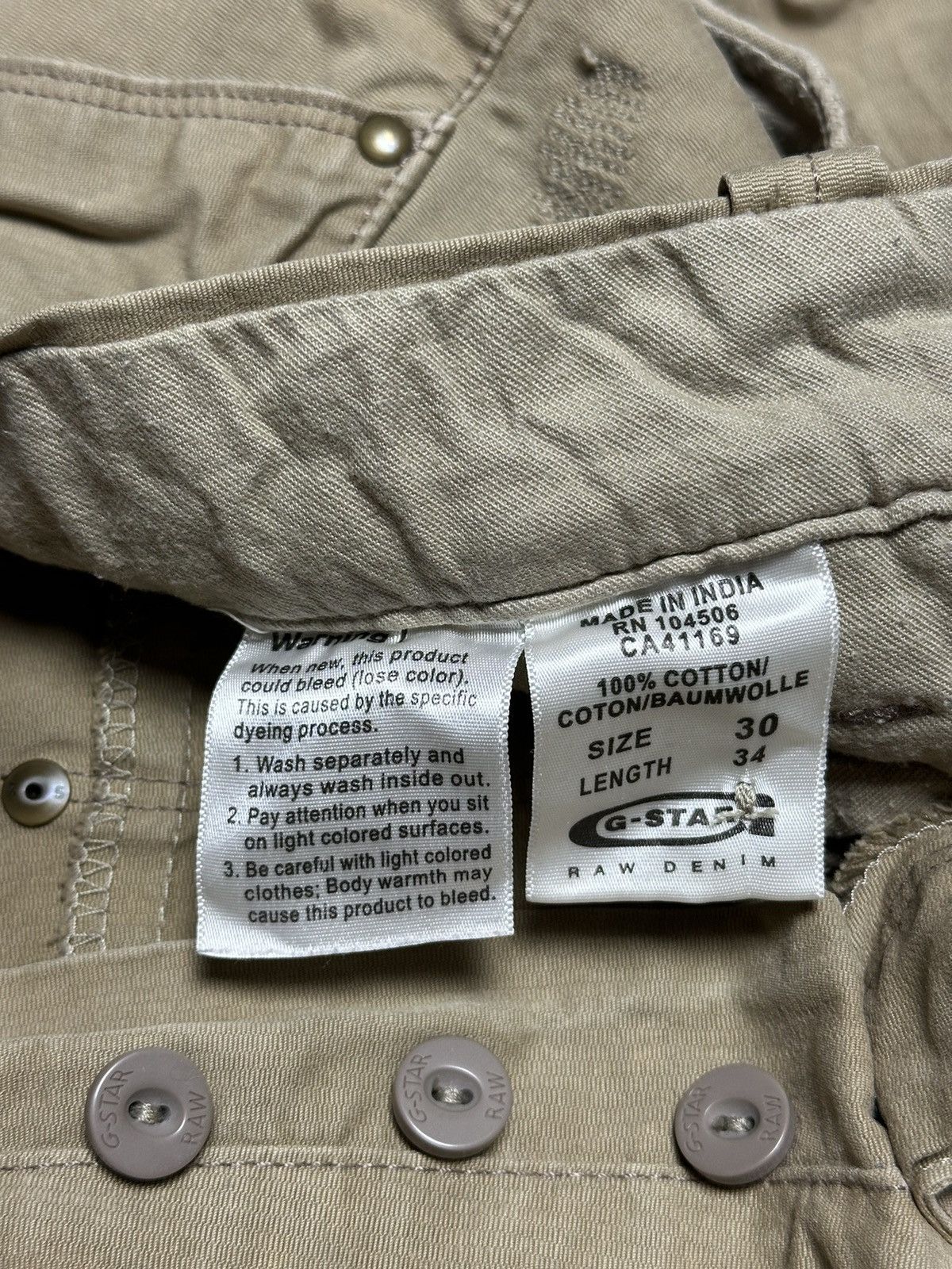 G-Star Vintage G Star Raw Military Style Y2K Distressed Baggy Pants Size US 32 / EU 48 - 21 Thumbnail