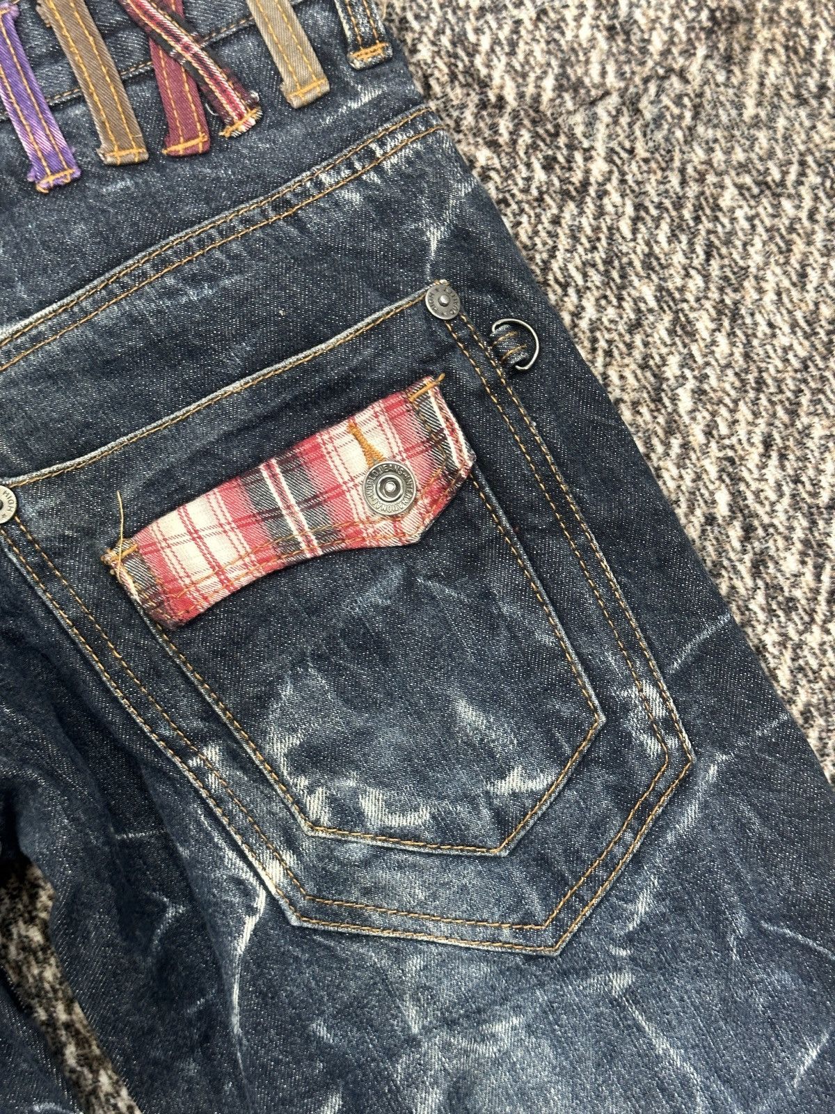If Six Was Nine × Japanese Brand × Le Grande Bleu (L.G.B.) Vintage Y2k Nylaus Clawmark Faded Jeans Undercover Style Size US 29 - 11 Thumbnail