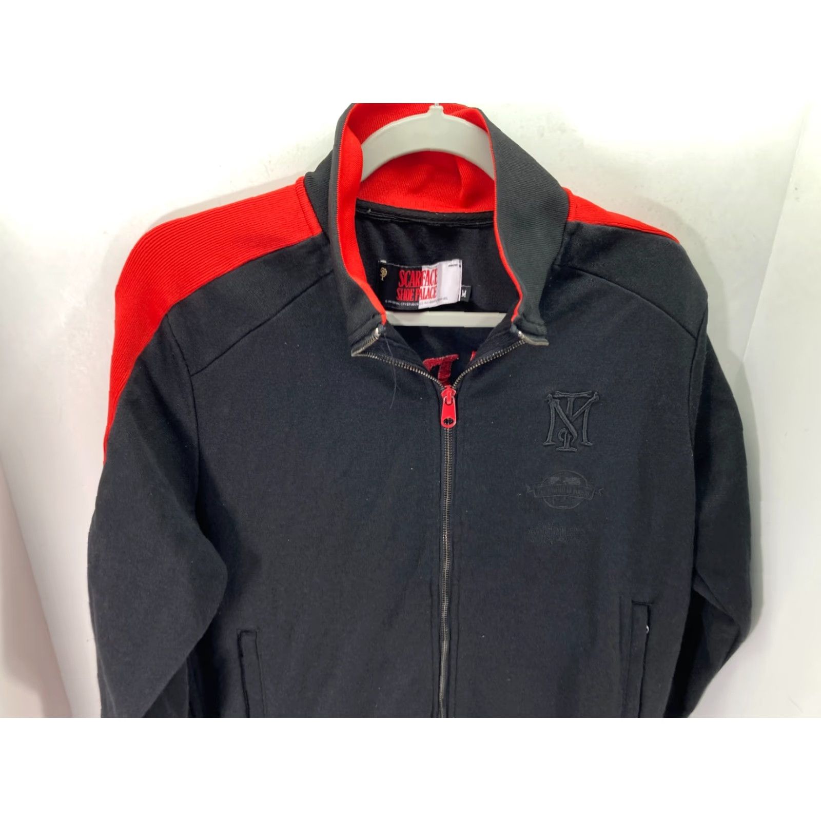 Palace Scarface Track Jacket Mens M Black Red Full Zip Pockets Shirt Hoodie? No, Jacket. Size US M / EU 48-50 / 2 - 4 Thumbnail
