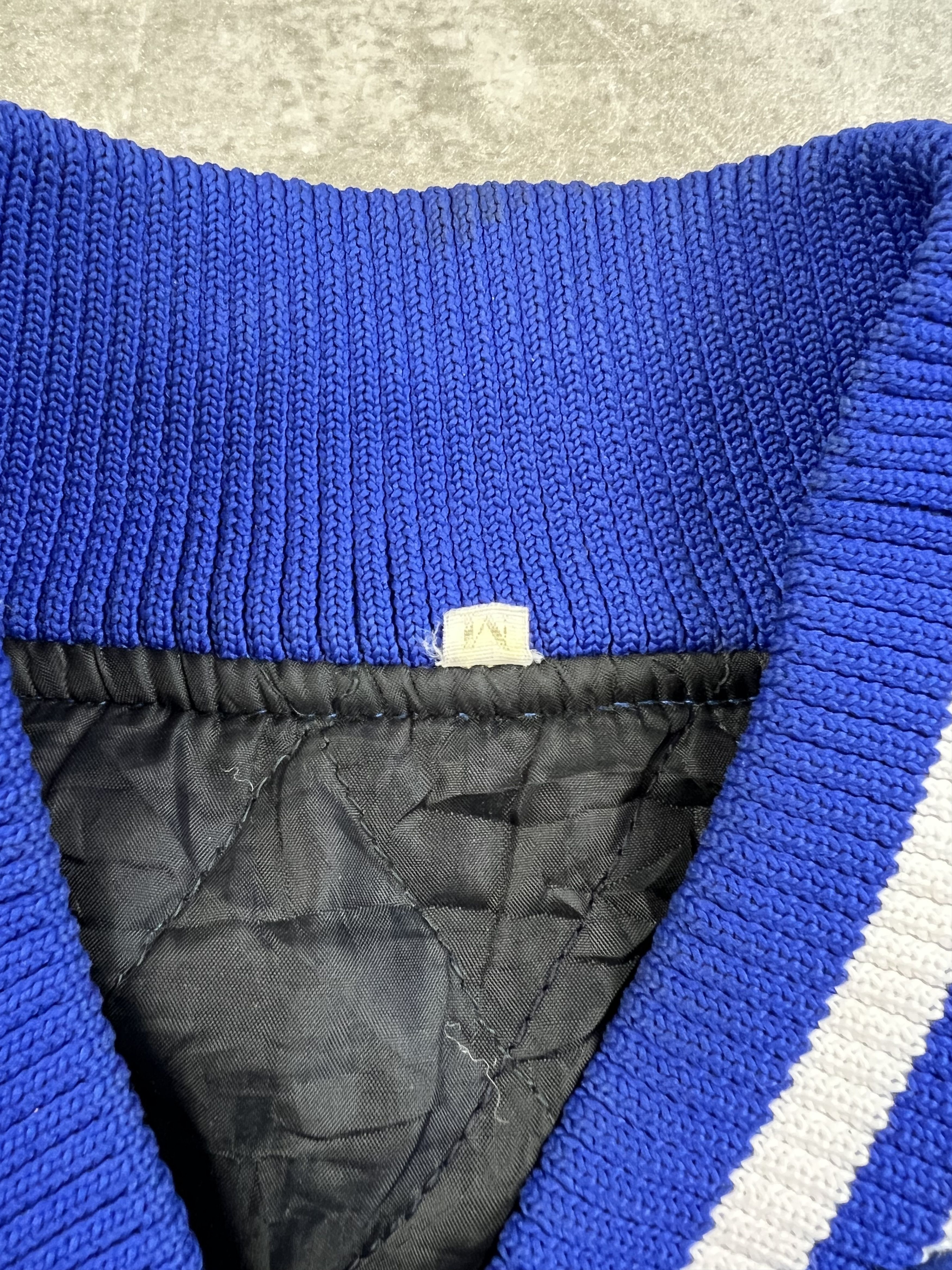 Vintage VARSITY JACKET SOCIAL WELFARE BLUE WHITE Size US M / EU 48-50 / 2 - 5 Thumbnail