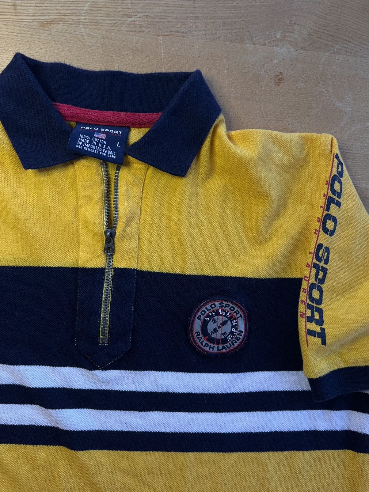 Ralph Lauren 90s Polo Sport - Reflective Zip-Polo Size US L / EU 52-54 / 3 - 3 Thumbnail