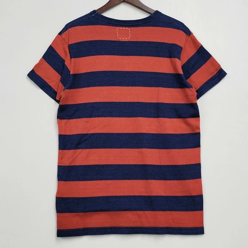 Visvim VISVIM SS BIG BORDER TEE T SHIRT indigo red stripe Size US L / EU 52-54 / 3 - 2 Thumbnail