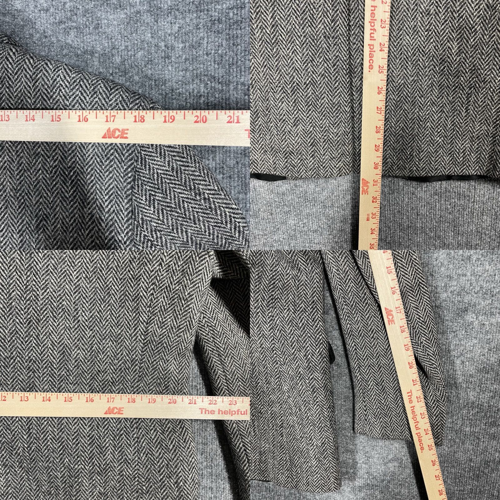 Harris Tweed VINTAGE Harris Tweed Blazer Jacket 42 R Wool Tweed Herringbone Gray Two-Button Single-Breasted Men Size 42R - 11 Thumbnail