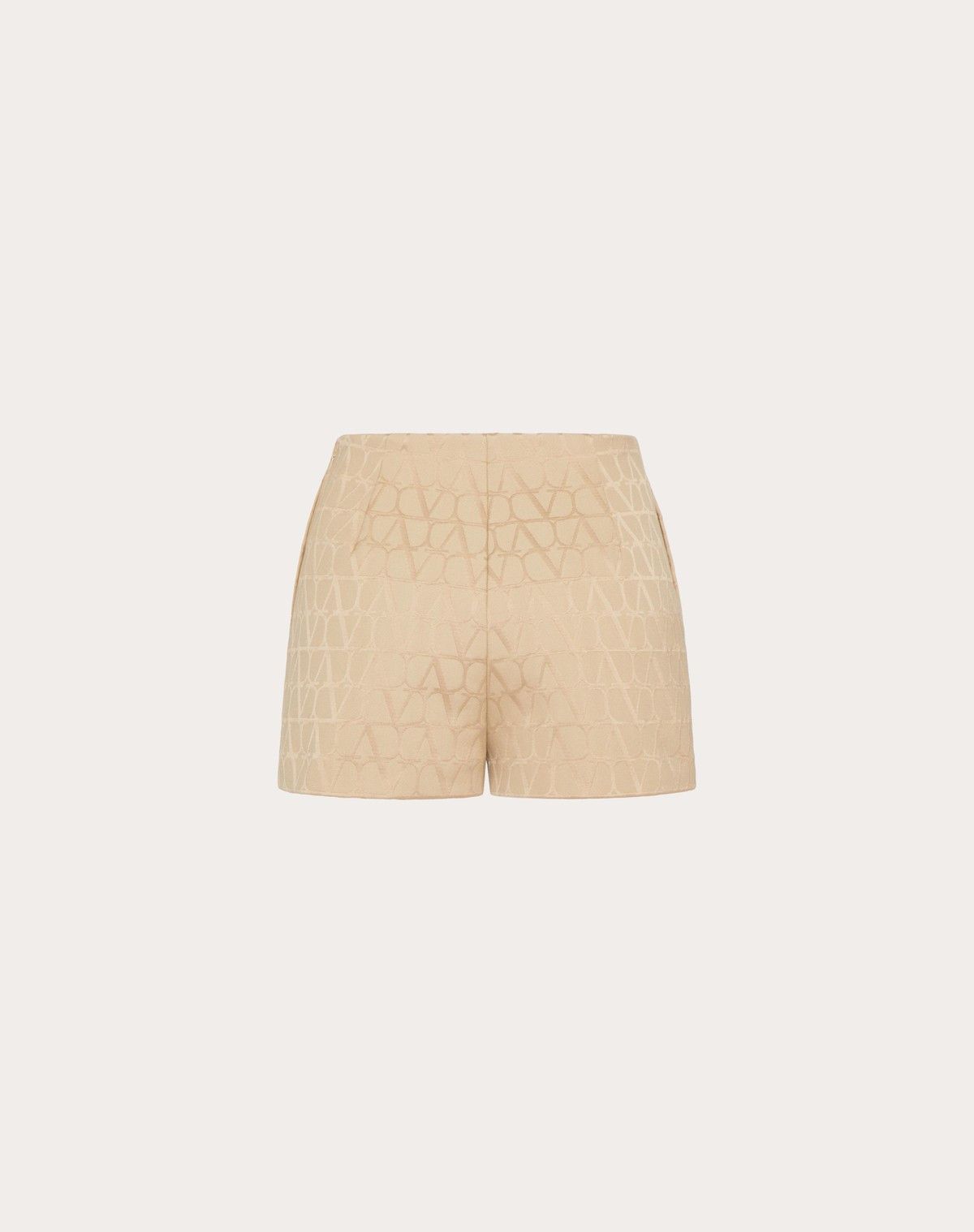 Valentino o1s1wg110525 Toile Iconographe Cotton Shorts in Beige Size 27" / US 4 / IT 40 - 1 Thumbnail