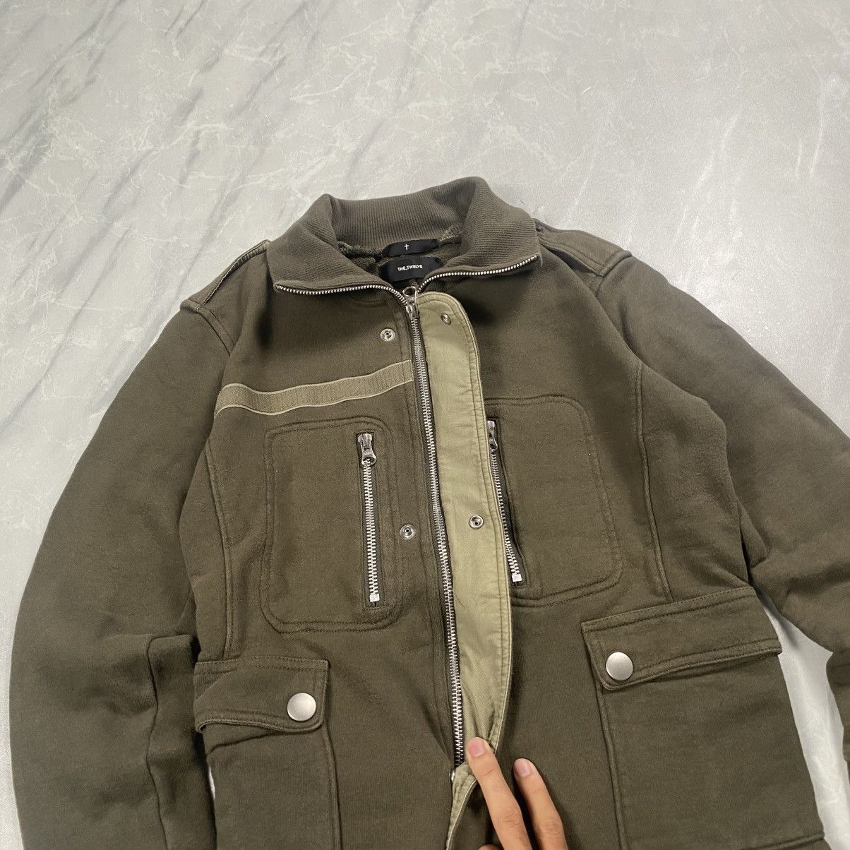Japanese Brand Rare The Twelve Cross Army Zip Up Sweater Jacket Size S / US 4 / IT 40 - 5 Thumbnail