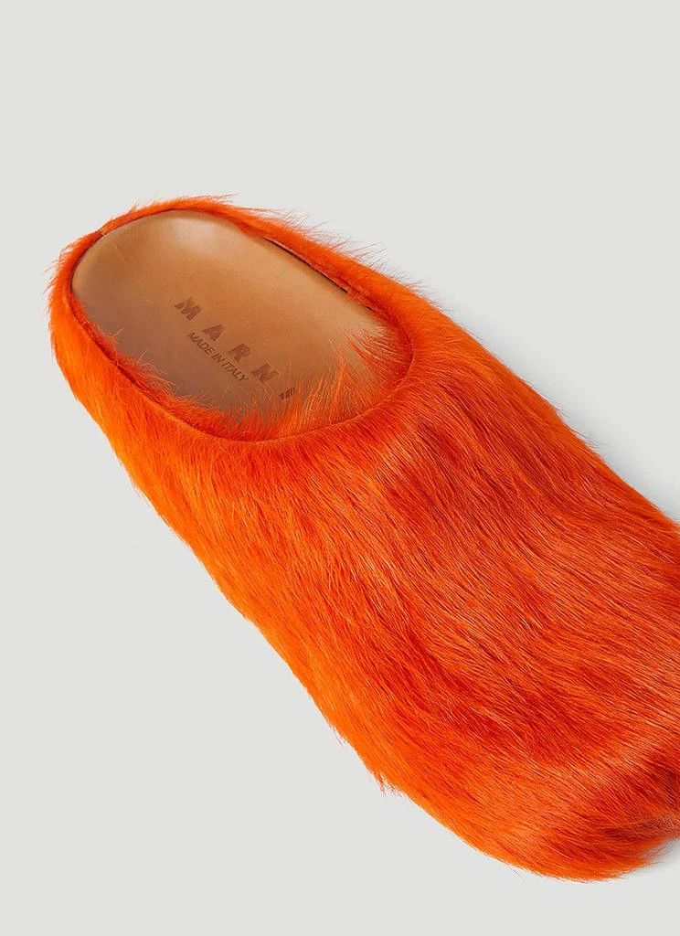Marni o1f1d3z1225 Long Haircalfskin Fussbett Sabot Mules in Orange Size US 10 / EU 43 - 3 Thumbnail