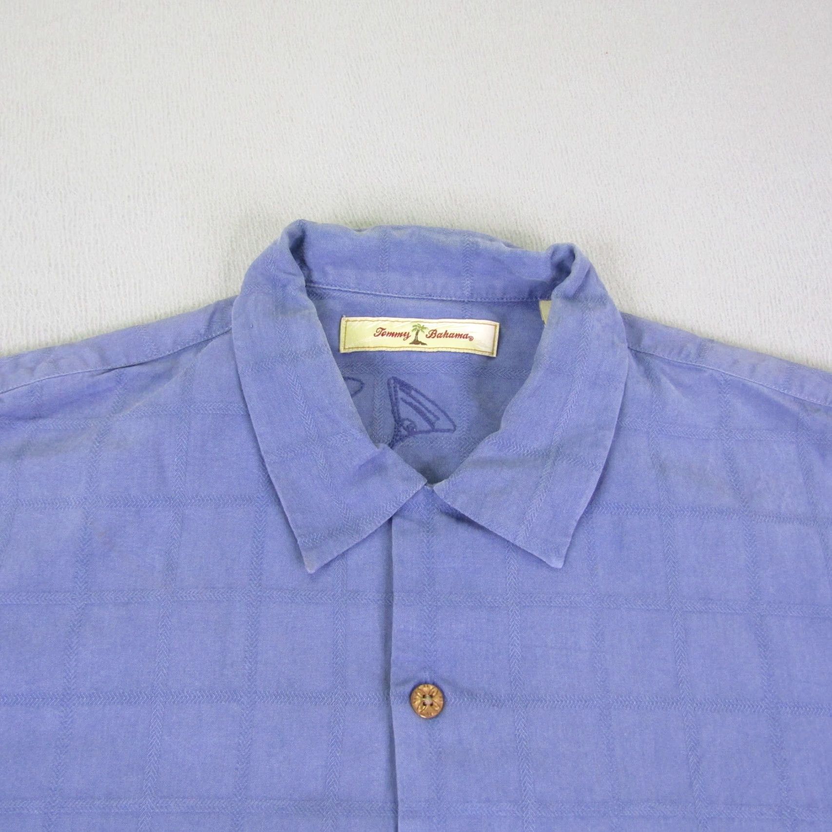 Tommy Bahama Tommy Bahama Shirt Mens Large Blue Silk Button Up Camp Casual Short Sleeve Tops Beach Hawaiian Men L Blue Silk Button-Up Shirt Size US L / EU 52-54 / 3 - 3 Thumbnail