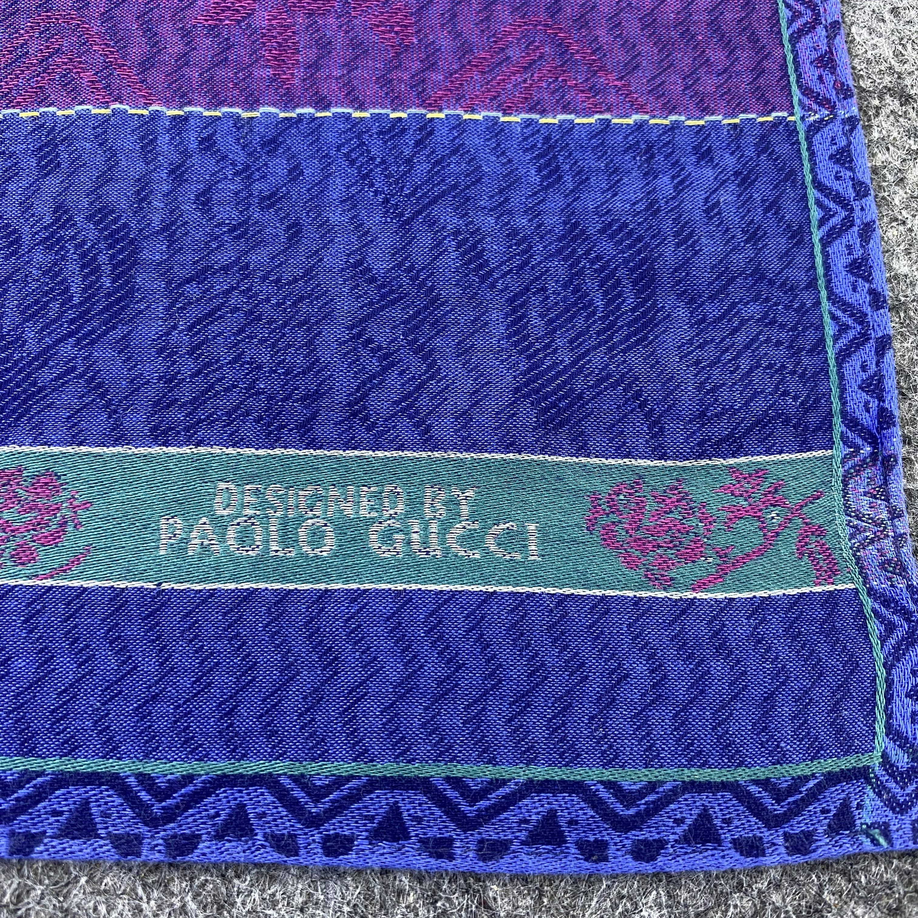Paolo Gucci Paislee Paolo Gucci Handkerchief/Bandana/Neckerchief-B1475 Size ONE SIZE - 7 Thumbnail