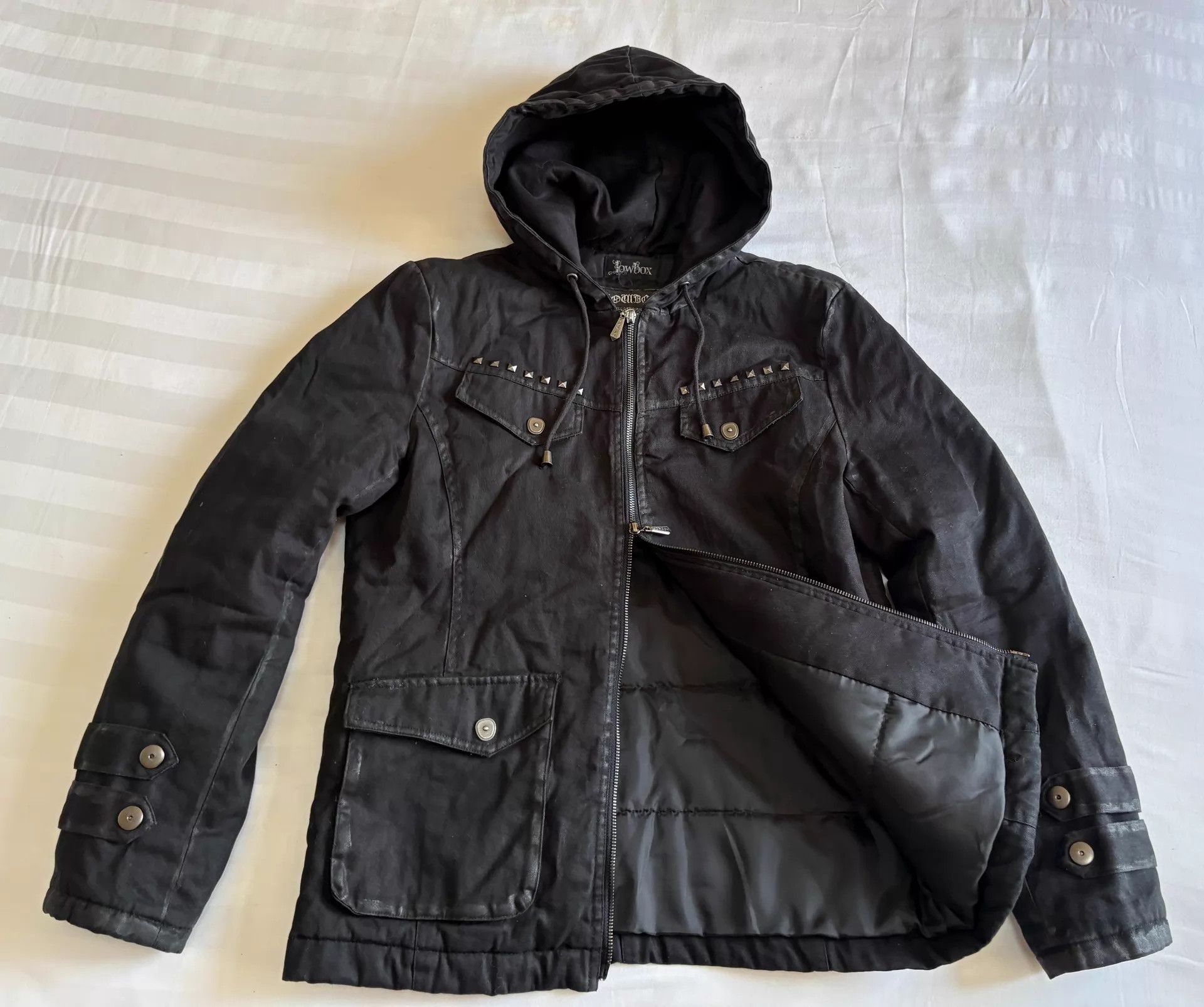 LOWBOX LOWBOX Vintage Workwear Cotton Jacket Distressed Wax S Size US S / EU 44-46 / 1 - 6 Thumbnail