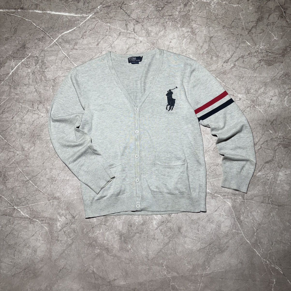 Polo Ralph Lauren Vintage Polo Ralph Lauren Big Navy Pony Cardigan Men's XXL Size US XXL / EU 58 / 5 - 1 Thumbnail