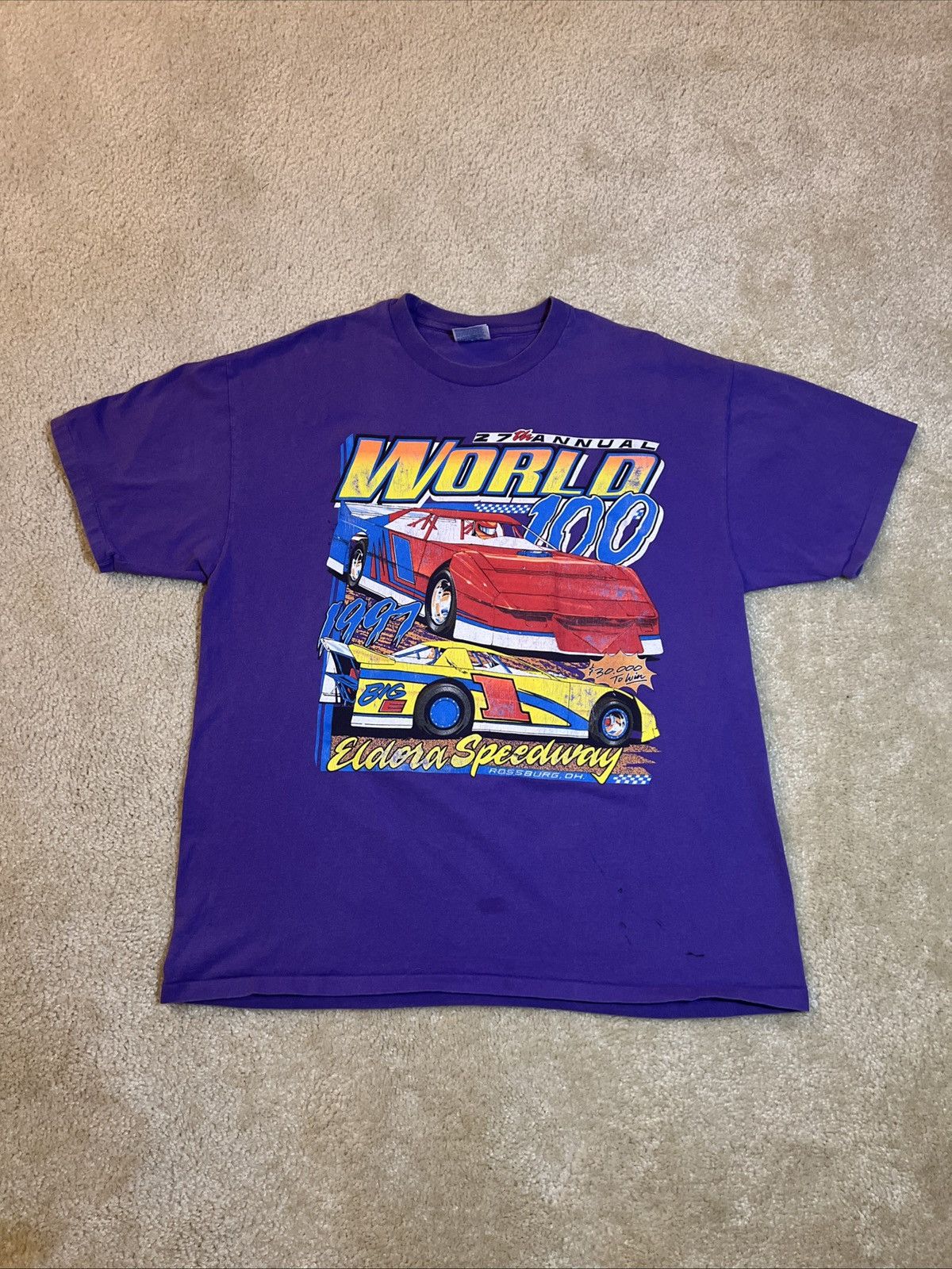 NASCAR 27th Annual World 100 Eldora Speedway Single Stitch Racing Size US XL / EU 56 / 4 - 1 Thumbnail