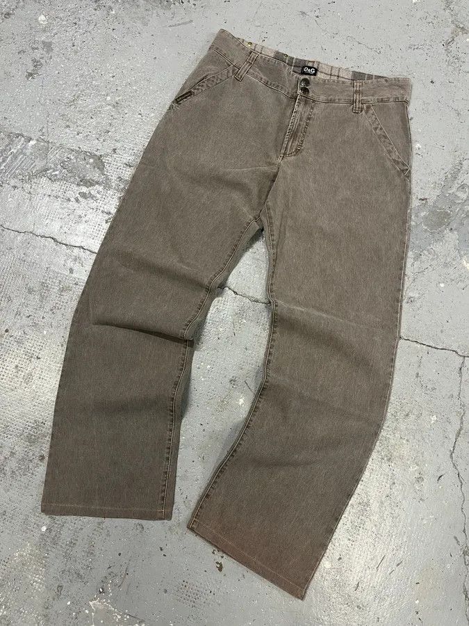 Dolce & Gabbana AW2003 Dolce & Gabbana Grey Cargo Straight Cozy Pants Size US 33 - 5 Thumbnail