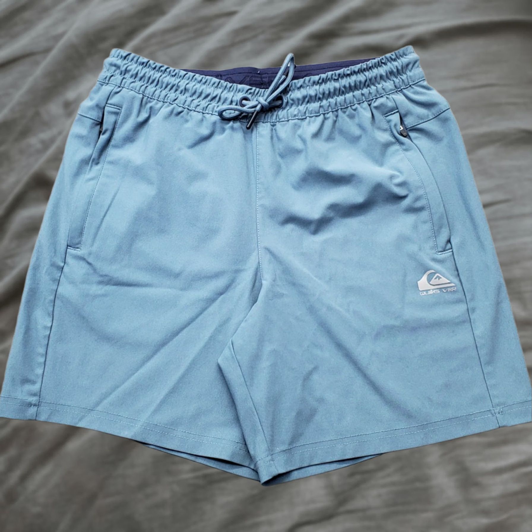 Quiksilver Quiksilver Dry Flight Active Shorts Mens S Blue Stretch Regular Drawstring Bermuda Shorts Mens Blue Stretch Regular Fit Size US 29 - 1 Thumbnail