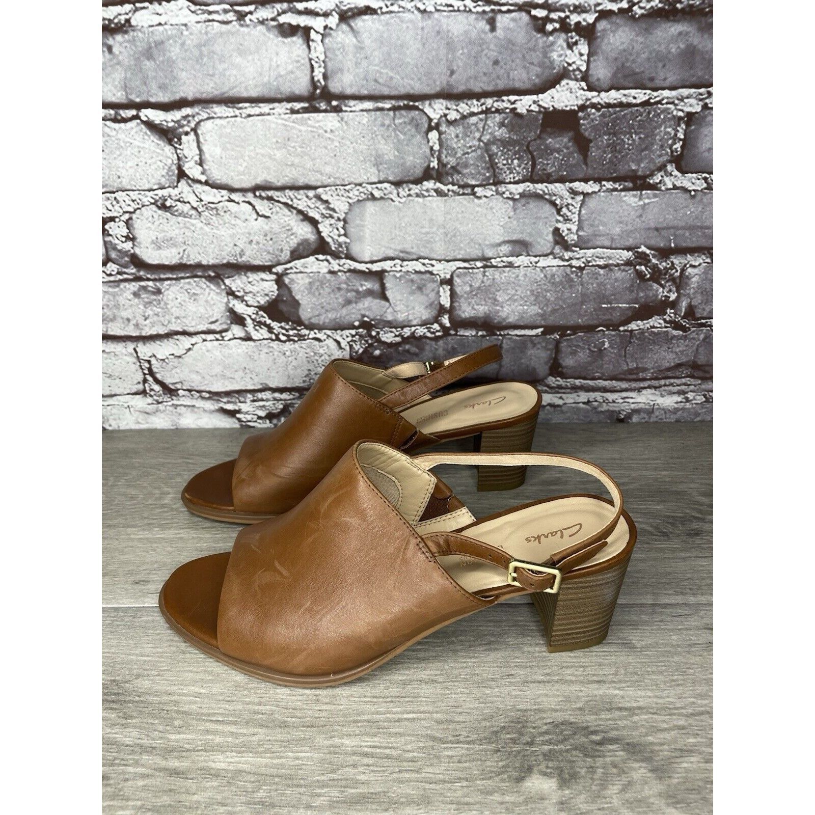 Clarks Clarks Brown Leather Casual Ankle Strap Open Toe Sandals Wom Size US 8.5 / IT 38.5 - 24 Thumbnail